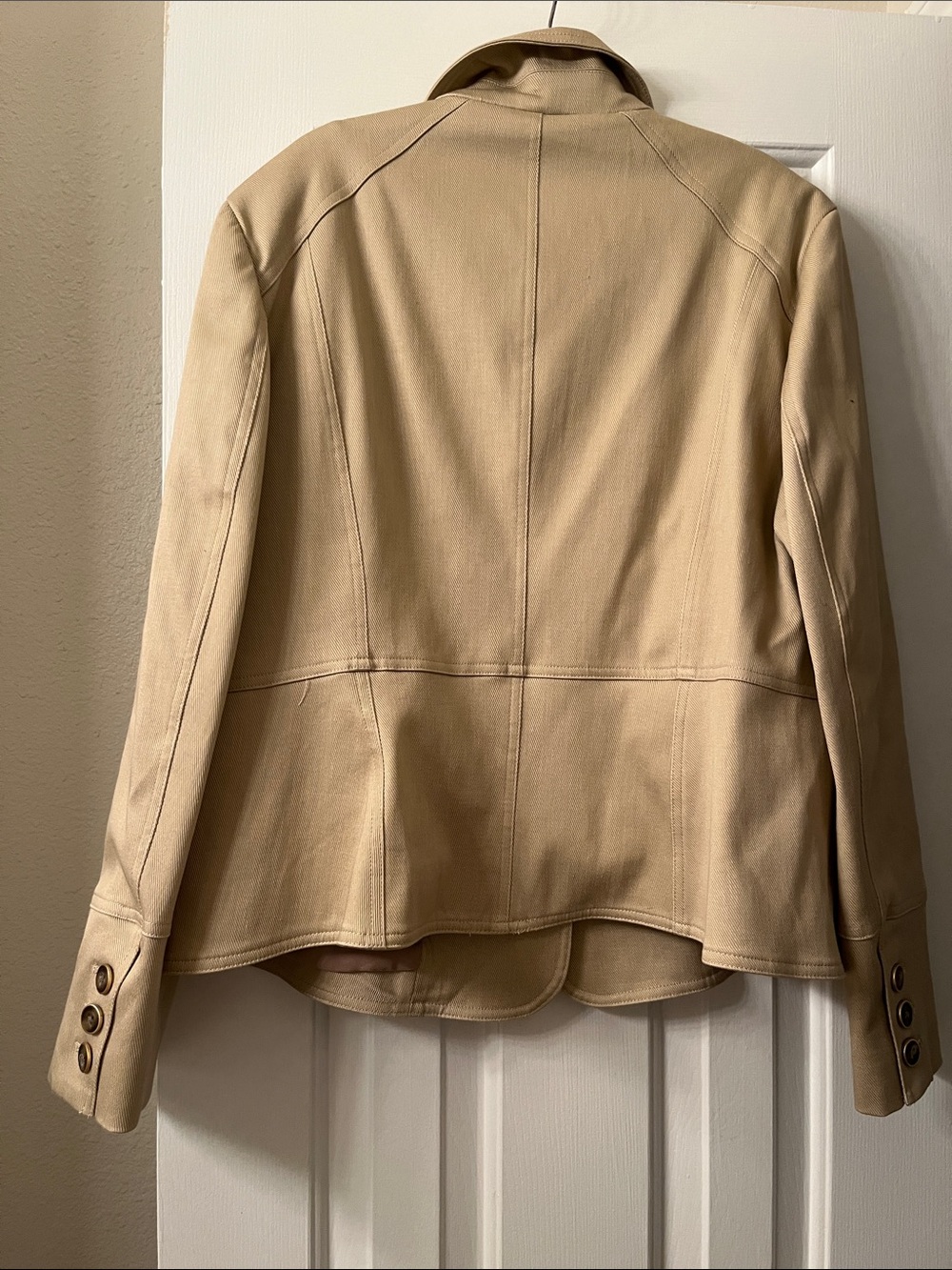 Chico's Tan Utility Button-Front Jacket - Picture 4 of 4